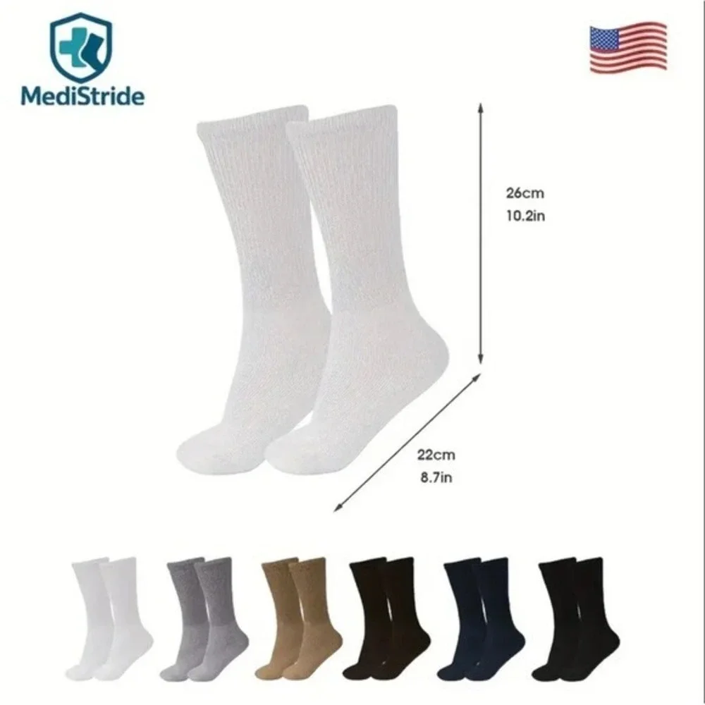 Calcetines Deportivos Para Diabéticos Sin Elástico Negros Unisex Varias Unidades